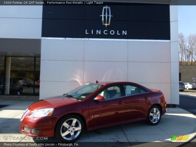 Performance Red Metallic / Light Taupe 2009 Pontiac G6 GXP Sedan