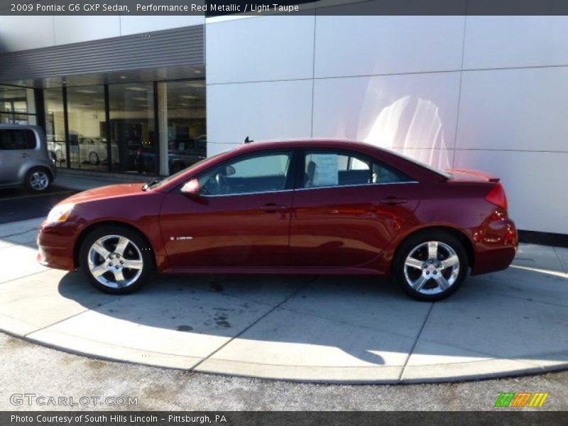 Performance Red Metallic / Light Taupe 2009 Pontiac G6 GXP Sedan