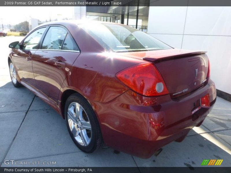 Performance Red Metallic / Light Taupe 2009 Pontiac G6 GXP Sedan