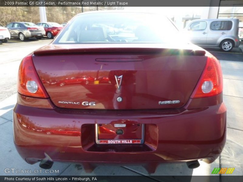 Performance Red Metallic / Light Taupe 2009 Pontiac G6 GXP Sedan