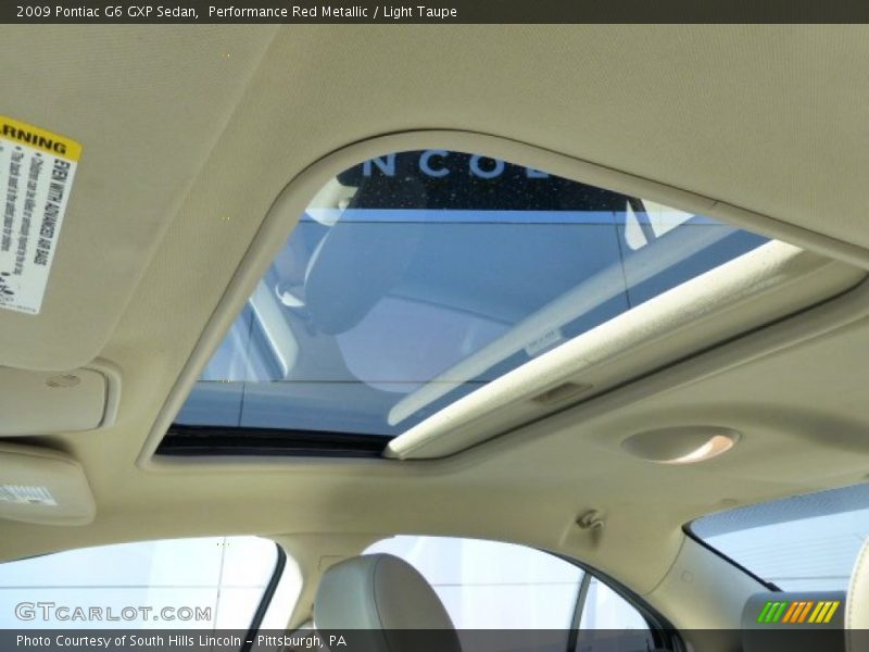 Performance Red Metallic / Light Taupe 2009 Pontiac G6 GXP Sedan