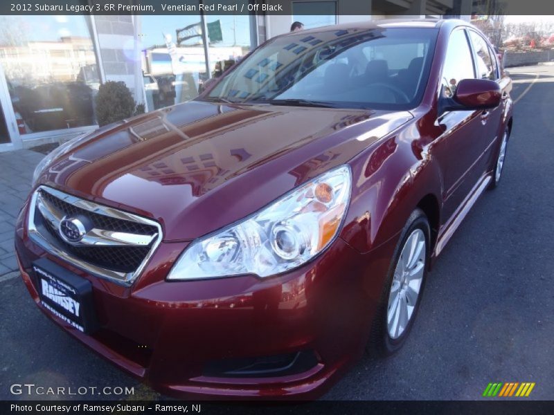 Venetian Red Pearl / Off Black 2012 Subaru Legacy 3.6R Premium