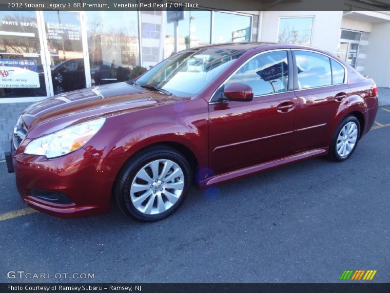 Venetian Red Pearl / Off Black 2012 Subaru Legacy 3.6R Premium