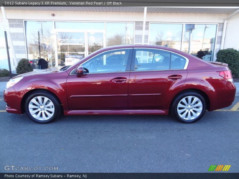 Venetian Red Pearl / Off Black 2012 Subaru Legacy 3.6R Premium