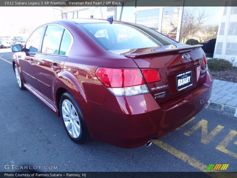 Venetian Red Pearl / Off Black 2012 Subaru Legacy 3.6R Premium