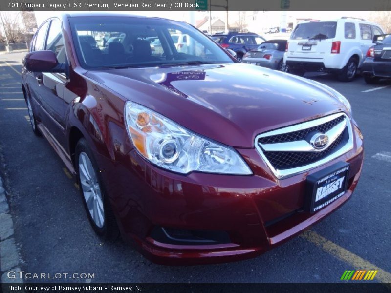 Venetian Red Pearl / Off Black 2012 Subaru Legacy 3.6R Premium