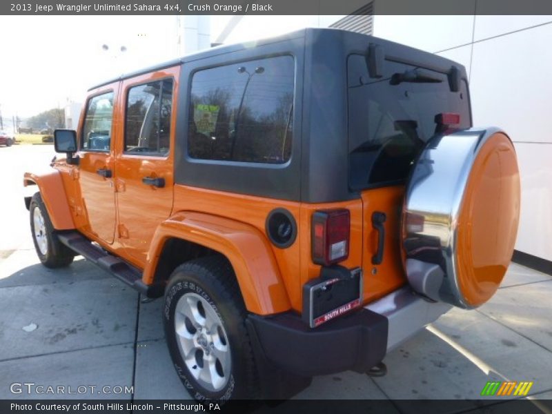 Crush Orange / Black 2013 Jeep Wrangler Unlimited Sahara 4x4