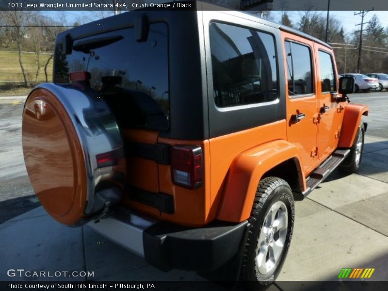 Crush Orange / Black 2013 Jeep Wrangler Unlimited Sahara 4x4