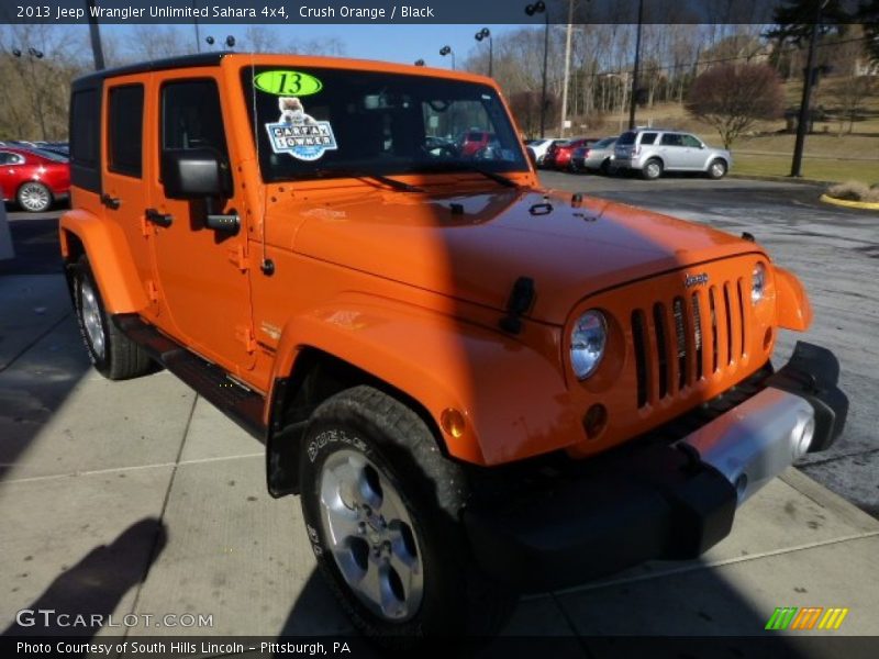 Crush Orange / Black 2013 Jeep Wrangler Unlimited Sahara 4x4