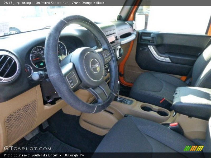Crush Orange / Black 2013 Jeep Wrangler Unlimited Sahara 4x4