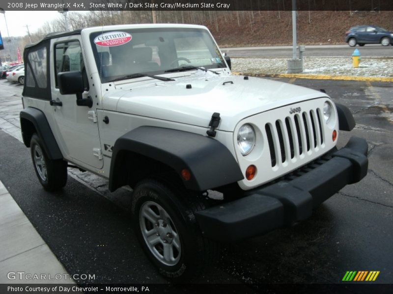 Stone White / Dark Slate Gray/Medium Slate Gray 2008 Jeep Wrangler X 4x4