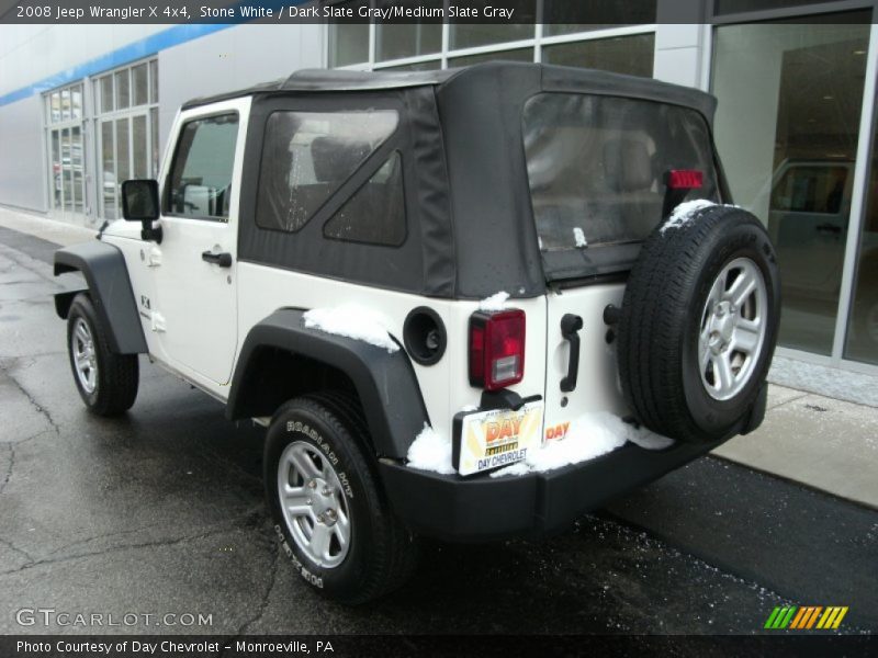 Stone White / Dark Slate Gray/Medium Slate Gray 2008 Jeep Wrangler X 4x4