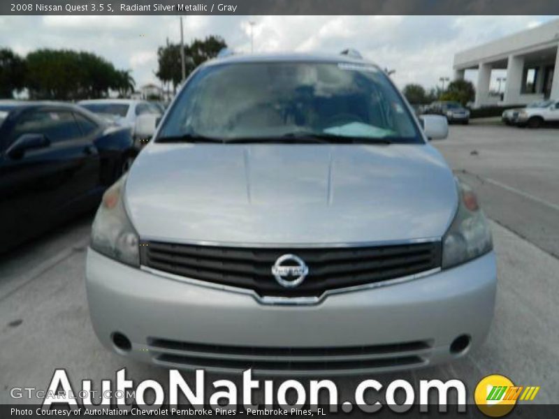 Radiant Silver Metallic / Gray 2008 Nissan Quest 3.5 S