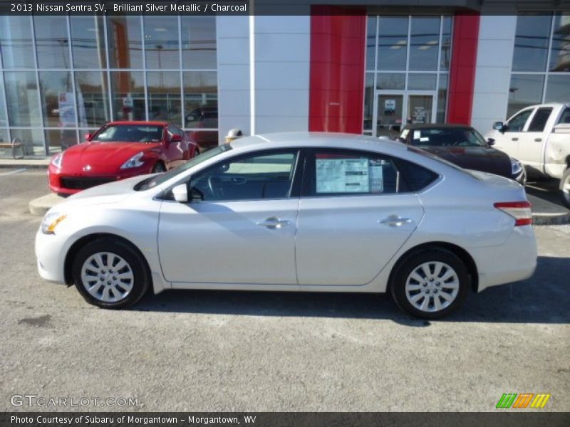 Brilliant Silver Metallic / Charcoal 2013 Nissan Sentra SV