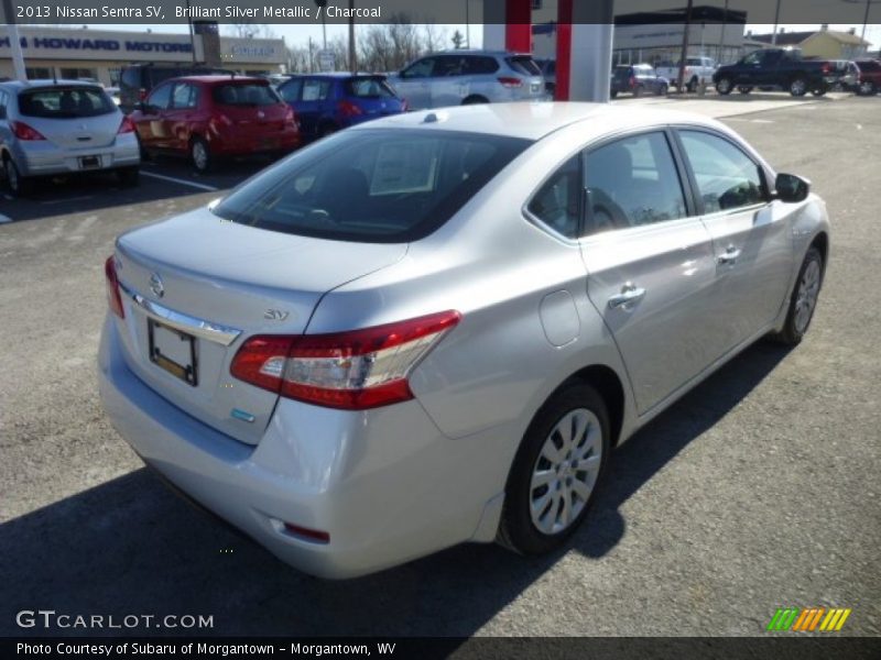 Brilliant Silver Metallic / Charcoal 2013 Nissan Sentra SV
