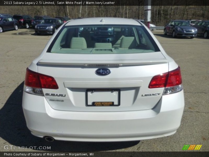 Satin White Pearl / Warm Ivory Leather 2013 Subaru Legacy 2.5i Limited