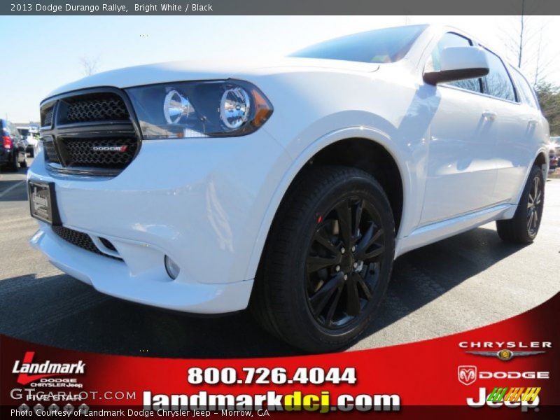 Bright White / Black 2013 Dodge Durango Rallye