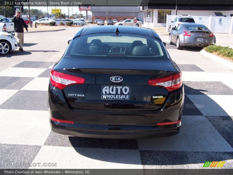 Ebony Black / Gray 2012 Kia Optima Hybrid