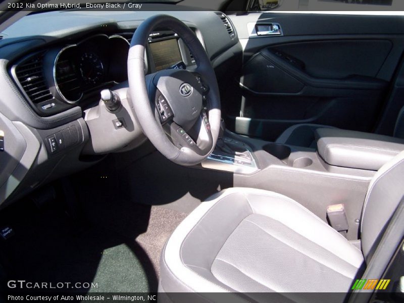 Ebony Black / Gray 2012 Kia Optima Hybrid
