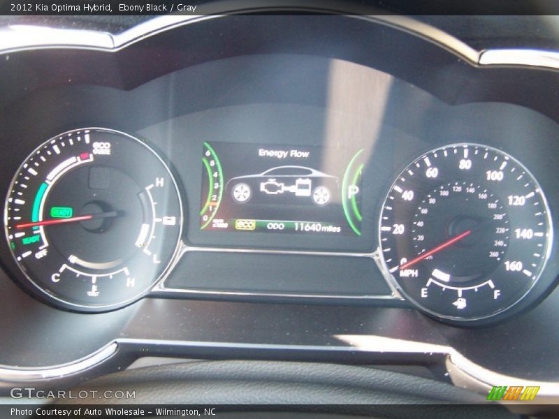 Ebony Black / Gray 2012 Kia Optima Hybrid