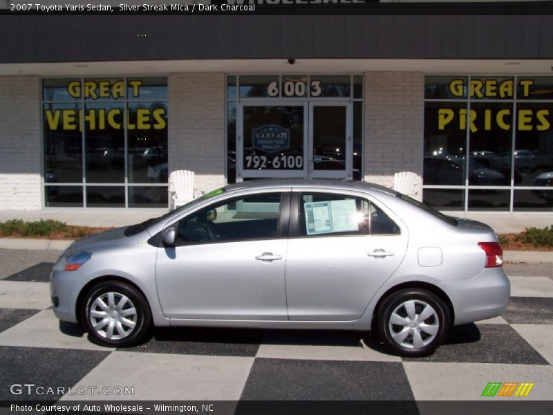 Silver Streak Mica / Dark Charcoal 2007 Toyota Yaris Sedan