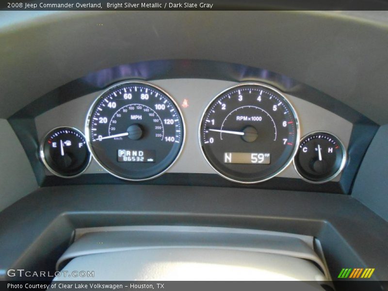 Bright Silver Metallic / Dark Slate Gray 2008 Jeep Commander Overland