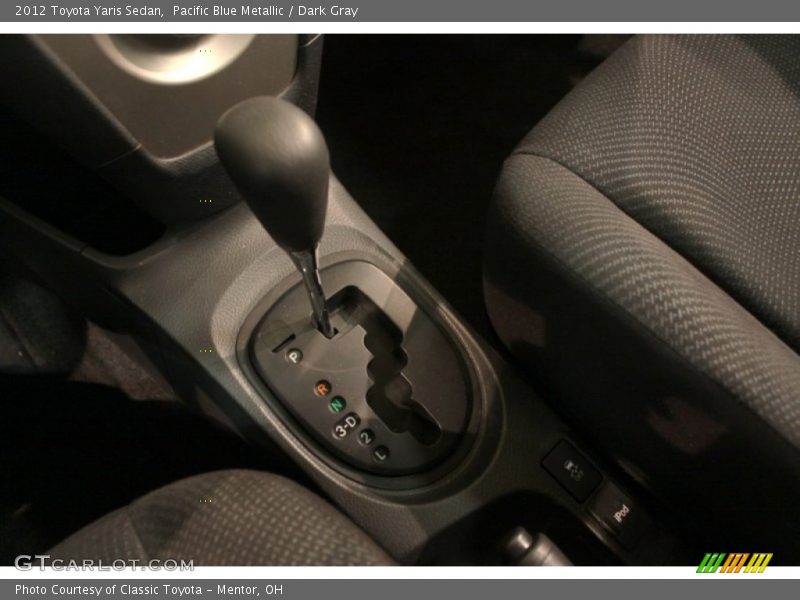 Pacific Blue Metallic / Dark Gray 2012 Toyota Yaris Sedan