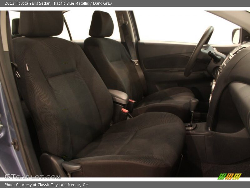 Pacific Blue Metallic / Dark Gray 2012 Toyota Yaris Sedan