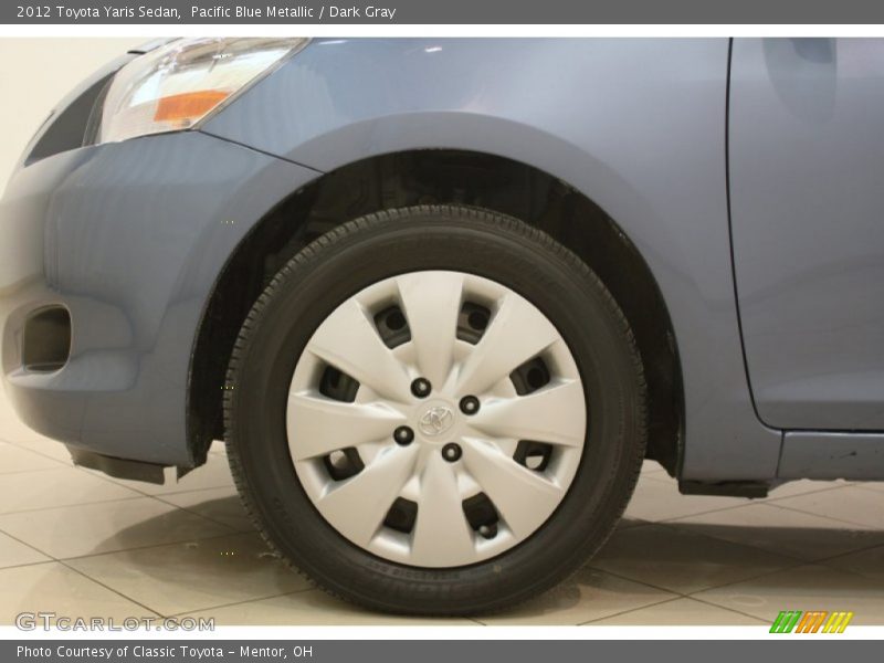 Pacific Blue Metallic / Dark Gray 2012 Toyota Yaris Sedan