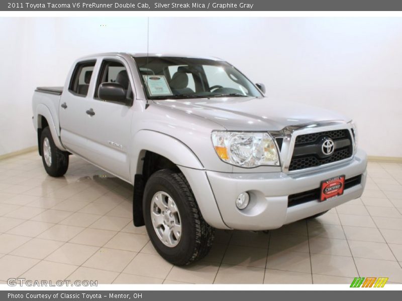 Silver Streak Mica / Graphite Gray 2011 Toyota Tacoma V6 PreRunner Double Cab