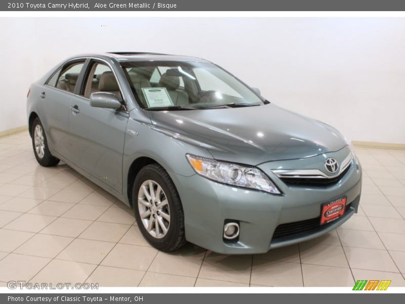 Aloe Green Metallic / Bisque 2010 Toyota Camry Hybrid