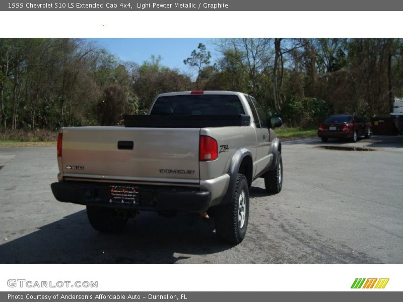 Light Pewter Metallic / Graphite 1999 Chevrolet S10 LS Extended Cab 4x4