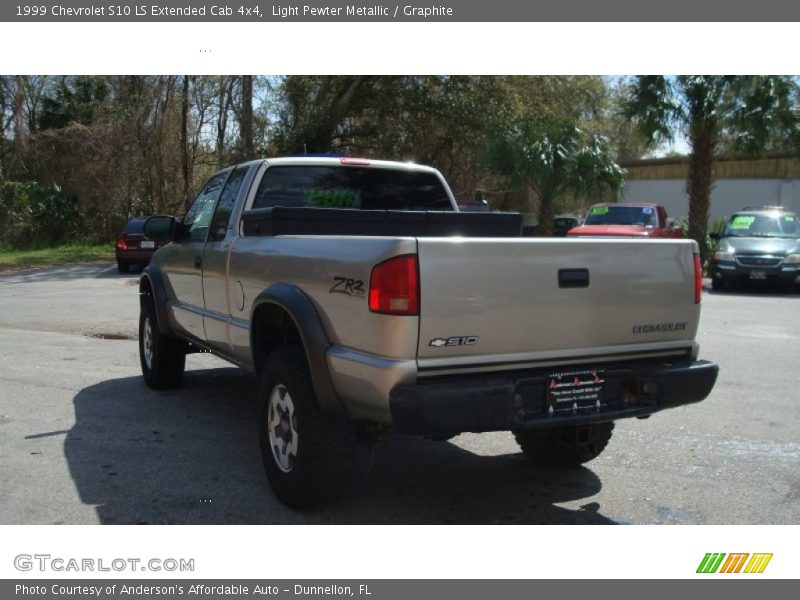 Light Pewter Metallic / Graphite 1999 Chevrolet S10 LS Extended Cab 4x4