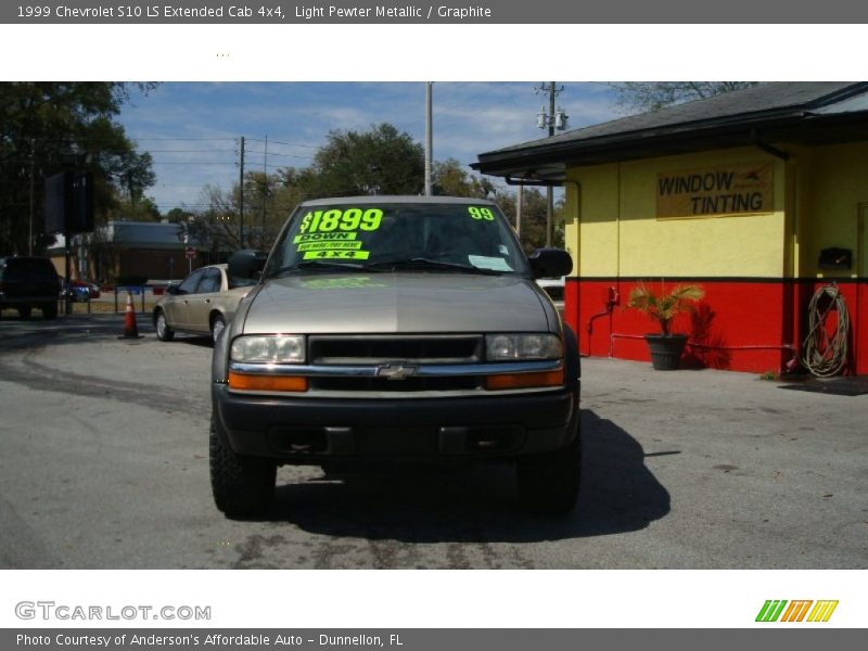 Light Pewter Metallic / Graphite 1999 Chevrolet S10 LS Extended Cab 4x4