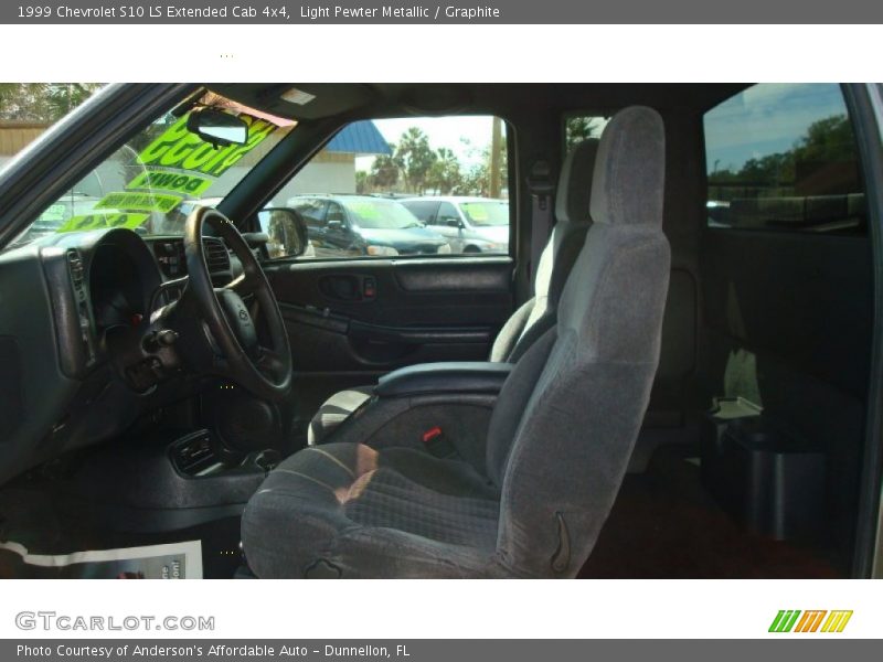Light Pewter Metallic / Graphite 1999 Chevrolet S10 LS Extended Cab 4x4