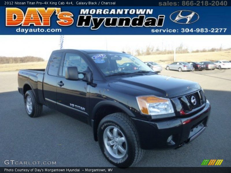 Galaxy Black / Charcoal 2012 Nissan Titan Pro-4X King Cab 4x4