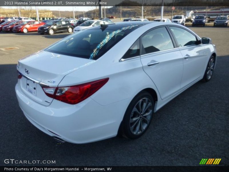 Shimmering White / Wine 2013 Hyundai Sonata Limited 2.0T