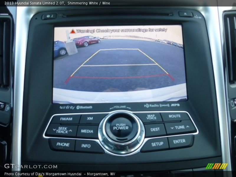 Shimmering White / Wine 2013 Hyundai Sonata Limited 2.0T