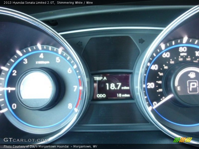 Shimmering White / Wine 2013 Hyundai Sonata Limited 2.0T