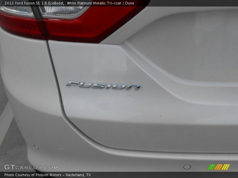 White Platinum Metallic Tri-coat / Dune 2013 Ford Fusion SE 1.6 EcoBoost