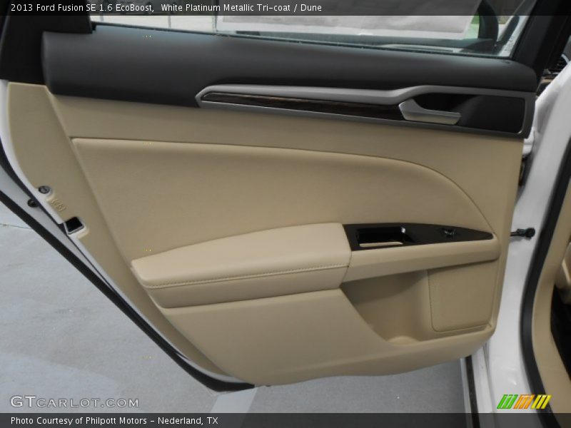 White Platinum Metallic Tri-coat / Dune 2013 Ford Fusion SE 1.6 EcoBoost