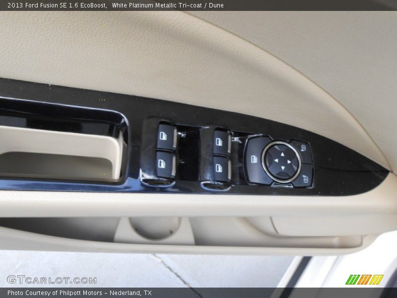 White Platinum Metallic Tri-coat / Dune 2013 Ford Fusion SE 1.6 EcoBoost