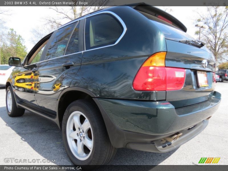 Oxford Green Metallic / Beige 2003 BMW X5 4.4i