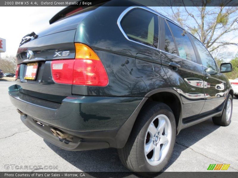 Oxford Green Metallic / Beige 2003 BMW X5 4.4i