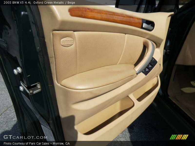 Oxford Green Metallic / Beige 2003 BMW X5 4.4i