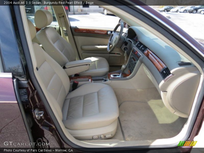 Burgundy Red Pearl Effect / Beige 2004 Audi A6 3.0 Sedan