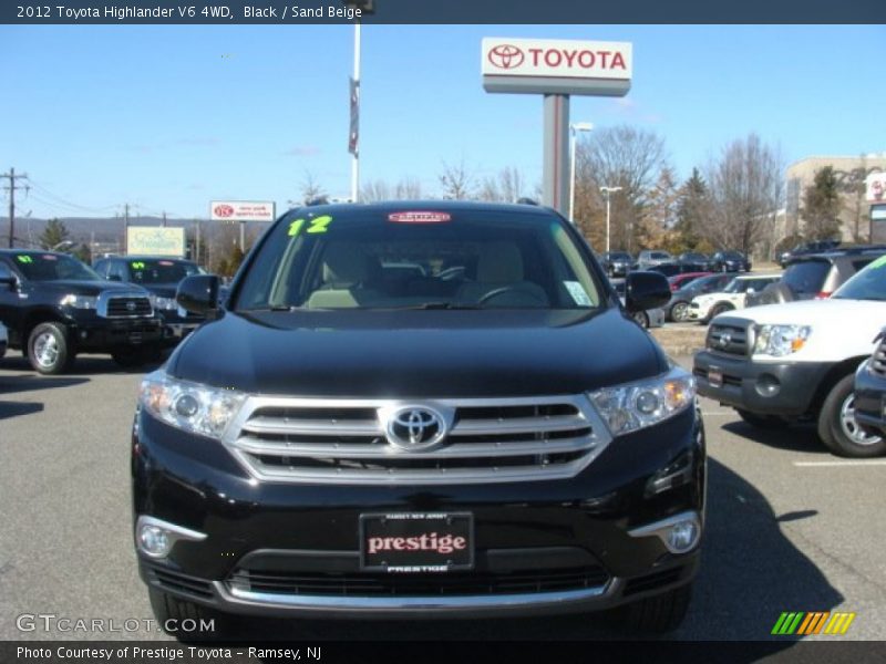 Black / Sand Beige 2012 Toyota Highlander V6 4WD