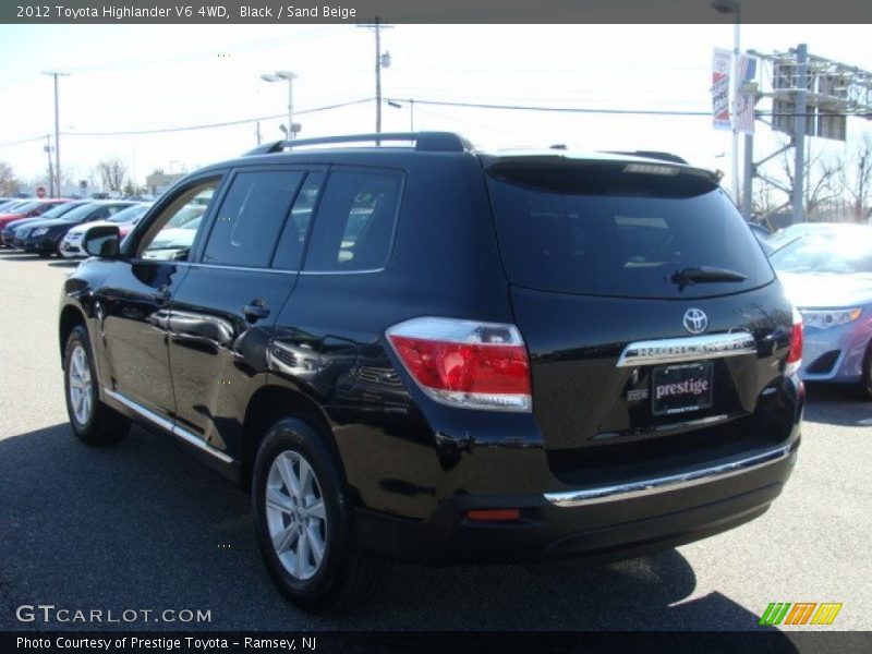 Black / Sand Beige 2012 Toyota Highlander V6 4WD