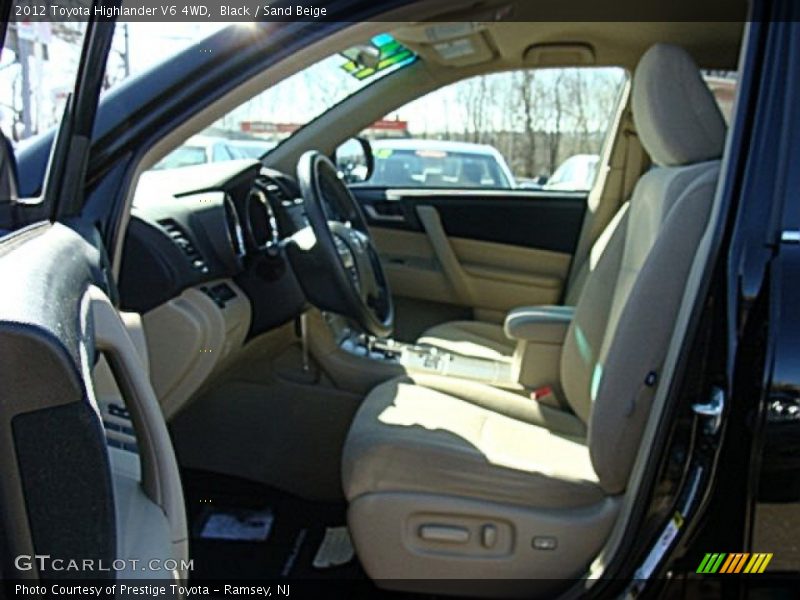Black / Sand Beige 2012 Toyota Highlander V6 4WD