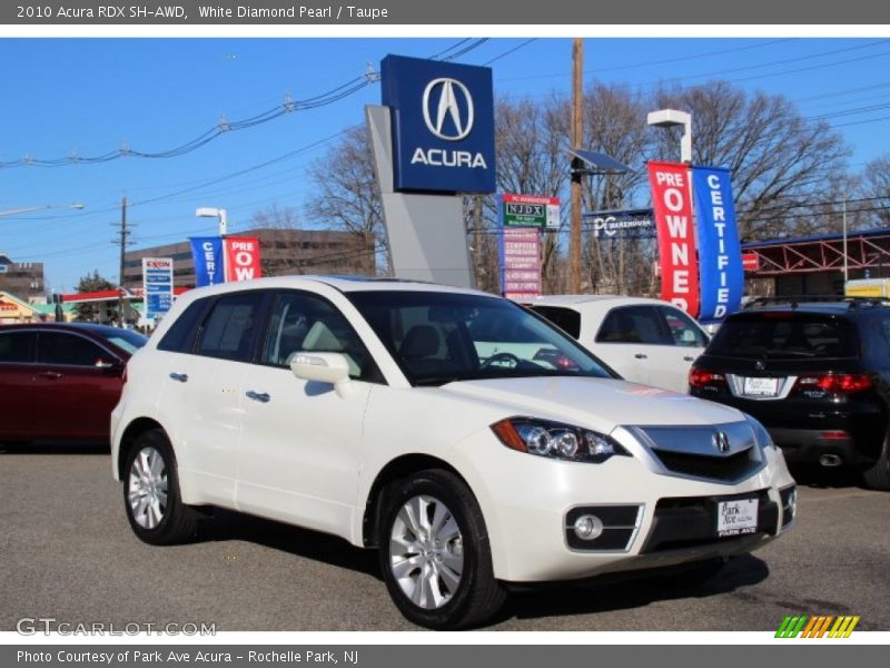 White Diamond Pearl / Taupe 2010 Acura RDX SH-AWD